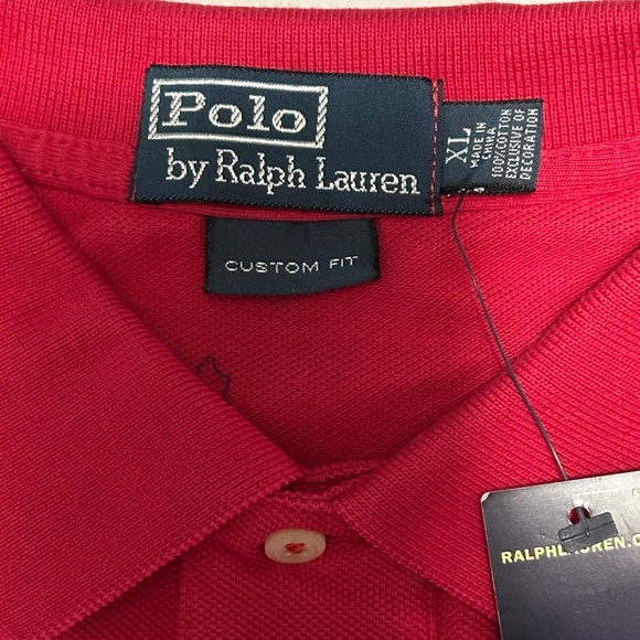 NWT Vintage Men's Polo Ralph Lauren Big Pony Fucsia Custom Fit Size XL - Picture 9 of 9